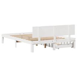 Berkfield Home Bed Frame with Drawers without Mattress White 140x200 cm - thumbnail 6