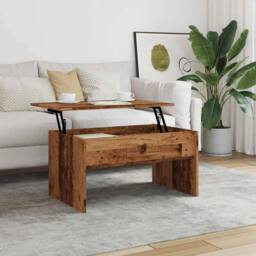 Berkfield Home Coffee Table Old Wood 80x50.5x41.5 cm Engineered Wood in Brown - thumbnail 4