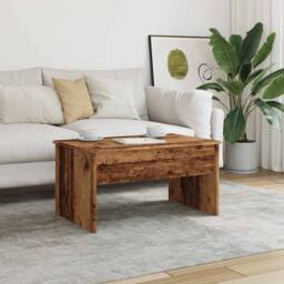 Berkfield Home Coffee Table Old Wood 80x50.5x41.5 cm Engineered Wood in Brown - thumbnail 3