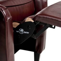 Wyld and Coco Heritage Recliner Armchair Dark Brown Faux Leather Adjustable - thumbnail 8