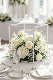 Living and Home Metal Flower Stand Rack for Wedding Decor in White - thumbnail 2