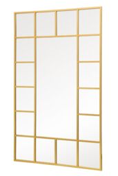 "MirrorOutlet Gold Modern Wall & Leaner Garden Mirror 79""x 47"" 200x120cm - Size: 1 Pack" - thumbnail 4