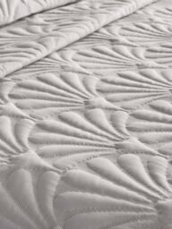 Serene 'Cavali' Pinsonic Microfibre Textured Warm Bedspread in Silver - thumbnail 3