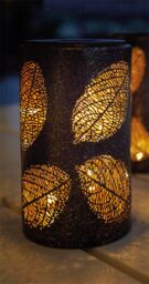Luxform Solar LED Leaf Table Lantern in Copper - thumbnail 3