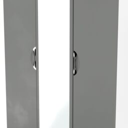 Ready Assembled 2 U Holborn Tall Triple Mirror + Drawer Wardrobe (Ready Assembled) in Dark Grey - thumbnail 4