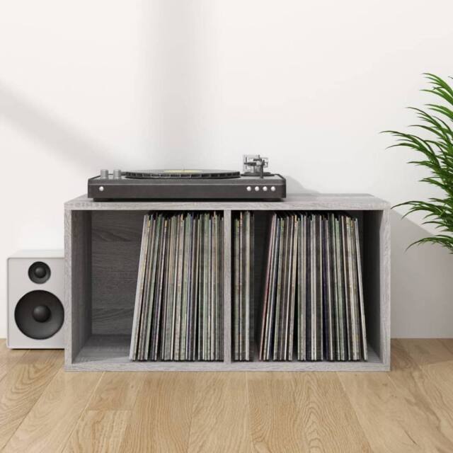 Berkfield Home Vinyl Storage Box Grey Sonoma 71x34x36 cm Engineered Wood - Size: 71 x 34 x 36 cm - image 1