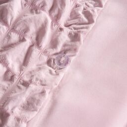 OHS Luxury Seersucker Duvet Cover Set Geo Pillowcase Quilt in Light Pink - Size: King - thumbnail 5