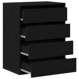 Berkfield Home Traditional Chest of Drawers Black Oak 60x41x76 cm Engineered Wood - Size: 60 x 41 x 76 cm - thumbnail 5