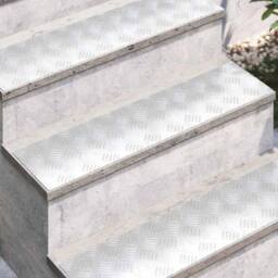 Berkfield Home Aluminium Checker Plates 2 pcs Anti-Slip 80x20 cm in Silver - Size: Medium - thumbnail 3