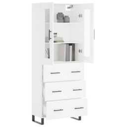 Berkfield Home Highboard White 69.5x34x180 cm Engineered Wood - thumbnail 3