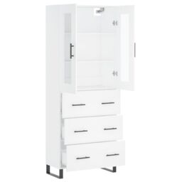 Berkfield Home Highboard White 69.5x34x180 cm Engineered Wood - thumbnail 4