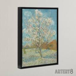 "Artery8 Van Gogh The Peach Tree Framed Canvas Wall Art Print in Blue - Size: W12"" x H16""" - thumbnail 2