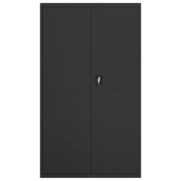 Berkfield Home Durable File Cabinet Black 105x40x180 cm Steel - Size: 105 x 40 x 180 cm - thumbnail 1