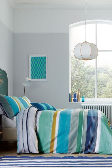 Helena Springfield 'Carrie' Cotton Duvet Cover Set in Blue - Size: Super King - image 1