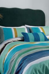 Helena Springfield 'Carrie' Cotton Duvet Cover Set in Blue - Size: Super King - thumbnail 2