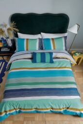 Helena Springfield 'Carrie' Cotton Duvet Cover Set in Blue - Size: Super King - thumbnail 3