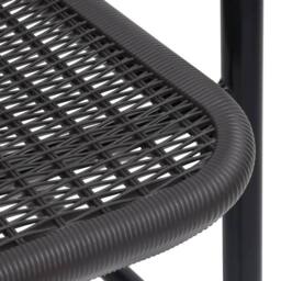 Berkfield Home Garden Chairs 6 pcs Plastic Rattan & Steel 110 kg in Black - thumbnail 7