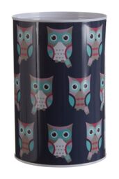 Orsina Happy Owls Large Money Tin in Blue