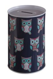 Orsina Happy Owls Large Money Tin in Blue - thumbnail 3