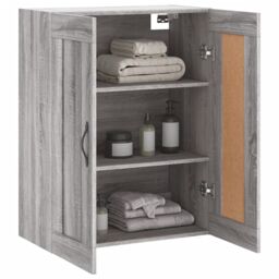 Berkfield Home Wall Mounted Cabinet Grey Sonoma 69.5x34x90 cm Engineered Wood - thumbnail 5