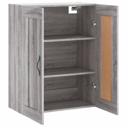 Berkfield Home Wall Mounted Cabinet Grey Sonoma 69.5x34x90 cm Engineered Wood - thumbnail 6