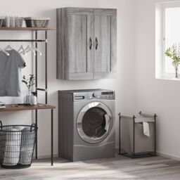 Berkfield Home Wall Mounted Cabinet Grey Sonoma 69.5x34x90 cm Engineered Wood - thumbnail 1