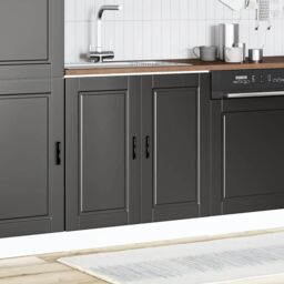 "Berkfield Home Sink Base Cabinet¬†""Porto"" Black 80x46x81.5 cm¬†Engineered Wood - Size: 80x46x81.5 cm" - thumbnail 3