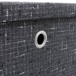 EONLION Foldable Square Fabric Storage Box in Grey - Size: 500mm - thumbnail 3