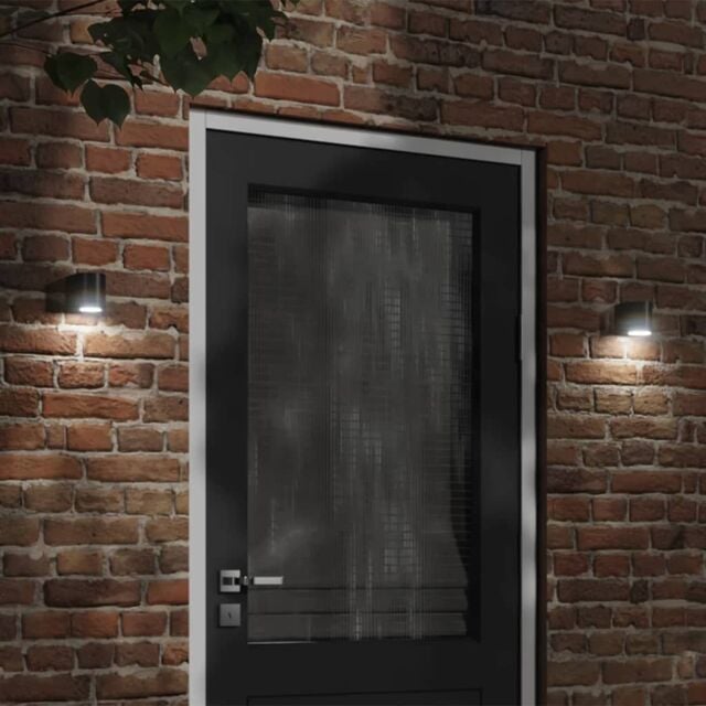 Berkfield Home Outdoor Wall Light Black Die-cast Aluminium - image 1