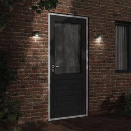 Berkfield Home Outdoor Wall Light Black Die-cast Aluminium - thumbnail 3