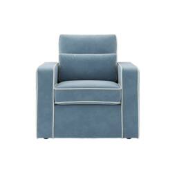 Wyld Haus Moose Retro Duck Egg Blue Upholstered Armchair - thumbnail 3