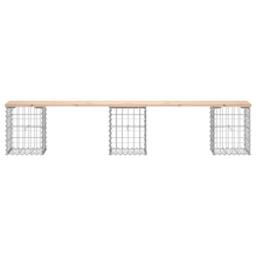 Berkfield Home Garden Bench Gabion Design 203x31x42 cm Solid Wood Pine in Brown - Size: 203 x 31 x 42 cm - thumbnail 3
