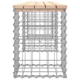 Berkfield Home Garden Bench Gabion Design 203x31x42 cm Solid Wood Pine in Brown - Size: 203 x 31 x 42 cm - thumbnail 4