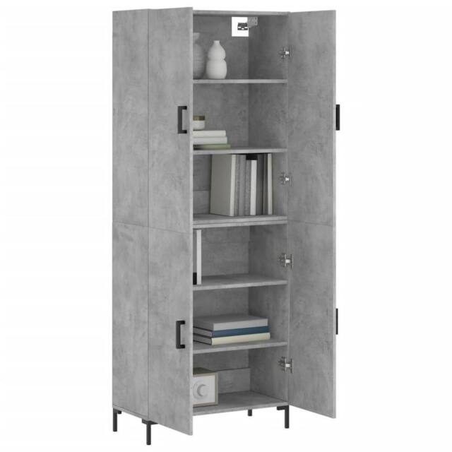 Berkfield Home Highboard Concrete Grey 69.5x34x180 cm Engineered Wood - image 1