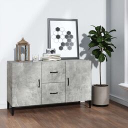 Berkfield Home Sideboard Concrete Grey 100x36x60 cm Engineered Wood - Size: 100 x 36 x 60 cm - thumbnail 1