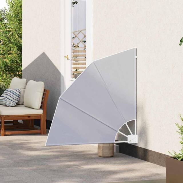 Berkfield Home Modern Balcony Privacy Screen Folding Manual Grey 115 x 115 cm Fabric - image 1