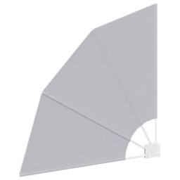 Berkfield Home Modern Balcony Privacy Screen Folding Manual Grey 115 x 115 cm Fabric - thumbnail 4