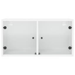 Berkfield Home Wall Cabinet with Glass Doors White 68.5x37x35 cm - thumbnail 6