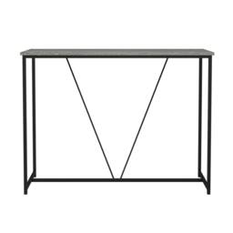 Havendro Ash Grey Console Table with Wooden Slim Display Shelf for Hallway in Light Grey - thumbnail 3