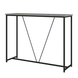 Havendro Ash Grey Console Table with Wooden Slim Display Shelf for Hallway in Light Grey - thumbnail 1