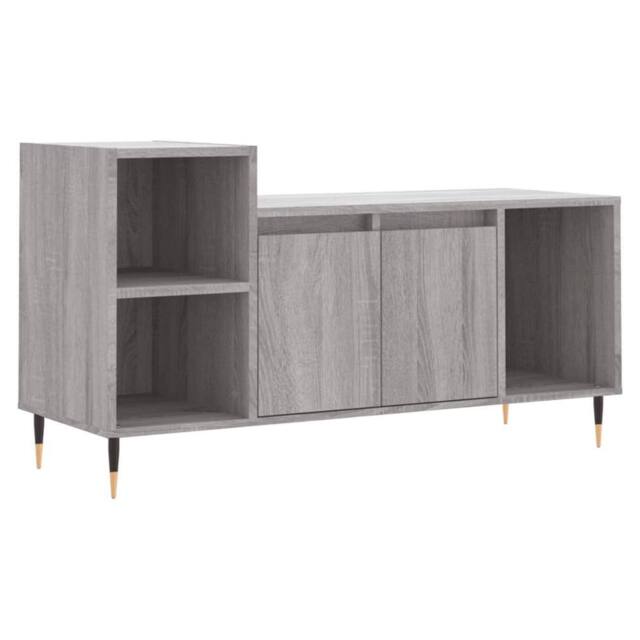 Berkfield Home TV Cabinet Grey Sonoma 100x35x55 cm Engineered Wood - Size: 100 x 35 x 55 cm - image 1
