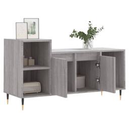 Berkfield Home TV Cabinet Grey Sonoma 100x35x55 cm Engineered Wood - Size: 100 x 35 x 55 cm - thumbnail 4