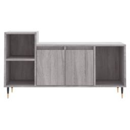Berkfield Home TV Cabinet Grey Sonoma 100x35x55 cm Engineered Wood - Size: 100 x 35 x 55 cm - thumbnail 5