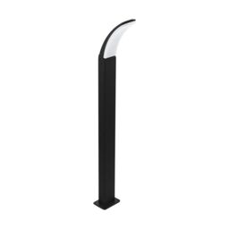 Loops IP44 Outdoor Bollard Light Black Aluminium 11W Built in LED Lamp Post