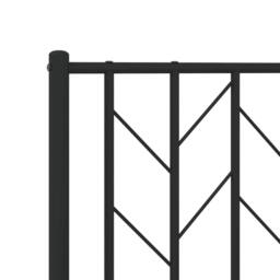 Berkfield Home Metal Bed Frame with Headboard & Footboard Black 160x200 cm - thumbnail 8