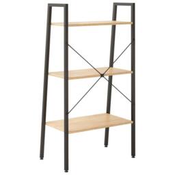 Berkfield Home 3-Tier Standing Shelf Light Brown & Black 56x35x108 cm - Size: 56 x 35 x 108 cm - thumbnail 5