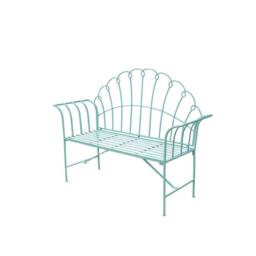 Melody Maison Antique Sage Green Garden Bench in Olive - thumbnail 1