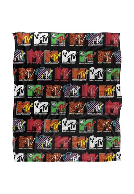 MTV Halloween Logos Silky Touch Super Soft Throw Blanket 152 X 127 cm in White - image 1