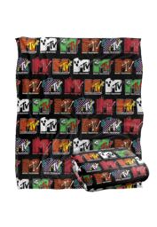 MTV Halloween Logos Silky Touch Super Soft Throw Blanket 152 X 127 cm in White - thumbnail 2