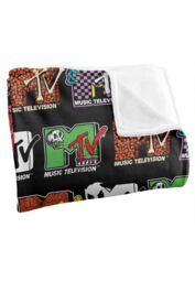 MTV Halloween Logos Silky Touch Super Soft Throw Blanket 152 X 127 cm in White - thumbnail 3